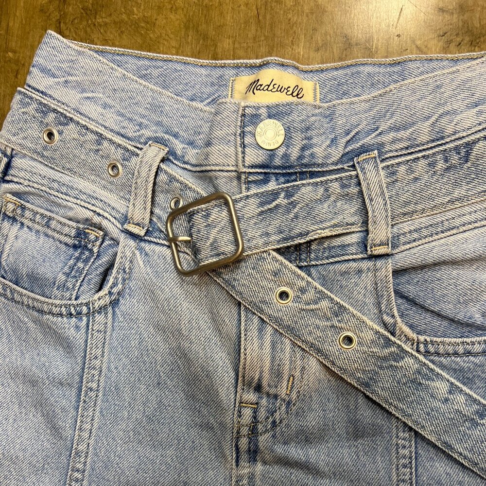 Madewell Belted High Rise Wide Leg Jeans 23 New With Tags